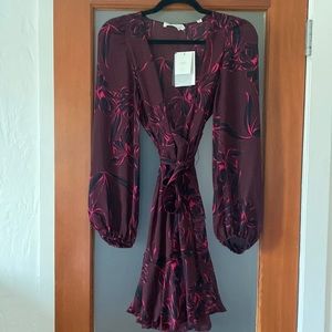 NWT A.L.C. long sleeve wrap dress size 2